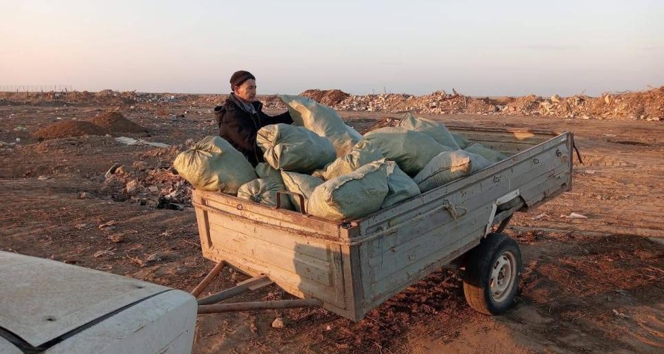 “Таза Қазақстан” акциясы аясында Таңдай ауылындағы қоқыс аймағы тазартылды