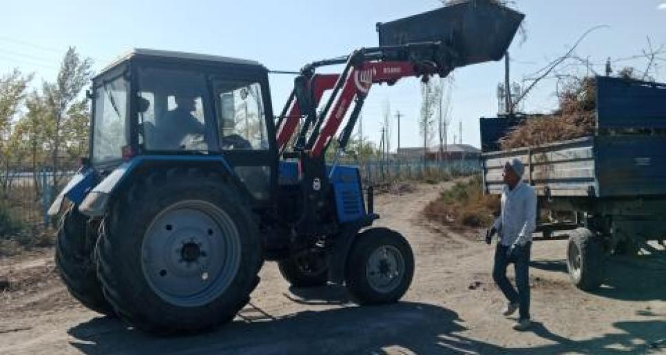 Құрманғазы ауылында сенбілік өтті